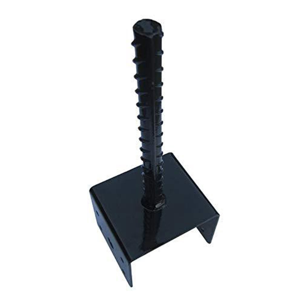 2pcs U Shape Fence Deck Post Holder Base 4x4 Inches Concrete Anchor with Screws