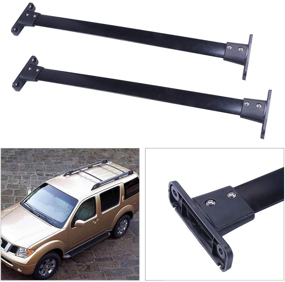 cciyu Black Aluminum Roof Rack Cross Bar Car Top Luggage Carrier Rails Fit for Nissan Pathfinder 2005 2006 2007 2008 2009 2010 2011 2012 