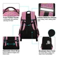thumbnail image 4 of FORMRS Unisex Backpack Elementary School Travel Bookbag with Reflective Stripes, Pink Doughnuts, 4 of 7