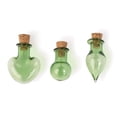 thumbnail image 2 of Solid Oak Steampunk Glass Accents 3/Pkg-Fancy Green Bottles, 2 of 2