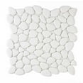thumbnail image 6 of The Tile Life Huron Rock White Matte Glass Mosaic Floor and Wall Tile 4x4 in Sample 1-Piece, 6 of 11