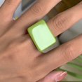 thumbnail image 2 of Women Ring Chunky Resin Simple Thick Finger Ring Knuckle Ring Stackable Ring, 2 of 10