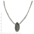 thumbnail image 4 of Stainless Steel Druzy Agate Polyester Cord Necklace; 17.5 inch; Lobster (Fancy) Clasp; for Adults and Teens; for Women and Men, 4 of 4