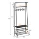thumbnail image 2 of 4-in-1 Coat Rack Shoe Bench w/5/10 cm de Alturaooks & Shelves – Rústico cm de Anchoood-Look cm de Alturaall Tree w/Storage | Resistente Metálico Frame para Entryway cm de Alturaallway Bathroom, 2 of 7