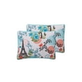 thumbnail image 4 of VCNY Home Eiffel 3-Piece Blue Parisian Floral Reversible Quilt Set, Full/Queen, Adult, Unisex, 4 of 5
