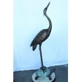 thumbnail image 5 of Nifao Blue Heron Looking Up on Turtle Outdoor Fountain Statue, Bronze Garden Water Feature Sculpture for Patio & Yard – Garden Outdoor Decor Sculpture, 21"L x 16"W x 71"H, 5 of 10