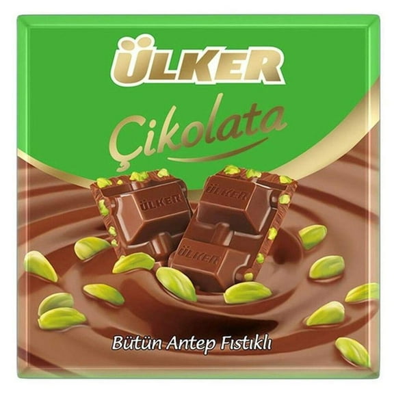 Ulker Turkish Milk Chocolate with Pistachio (Sutlu Fistikli Cikolata) 6 x 70 Gr - SET OF 3