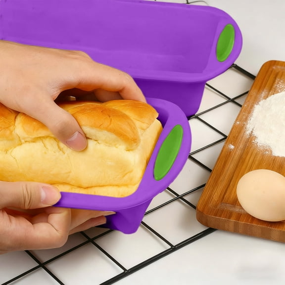 Silicone Bread Loaf Pan,Non-stick Silicone Bread Loaf Pan,Bread Pans for Homemade Bread,Large Size Foldable Silicone Bread Loaf Pan(11.4x5.3x0.79in),Baking Tool Supplies