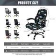 thumbnail image 6 of Renewold Shark Coral Black Office Chair Cover Rotating Chair Slipcover Protective Gaming Chair Cover for Office Chair Stain Resistant Washable Office Chair Protector, S, 6 of 7