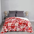 thumbnail image 3 of Pink Seamless Hearts Throw Blanket, Soft Blanket Keeps Warm All Seasons, Lightweight Warm Blanket For Sofa Bed Sofa - 80"x60", 3 of 8