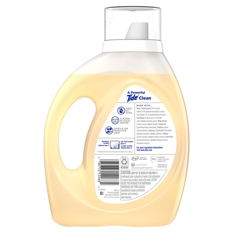 Tide Laundry Detergent Liquid, 2X High Suds, Honey Lavender Scent