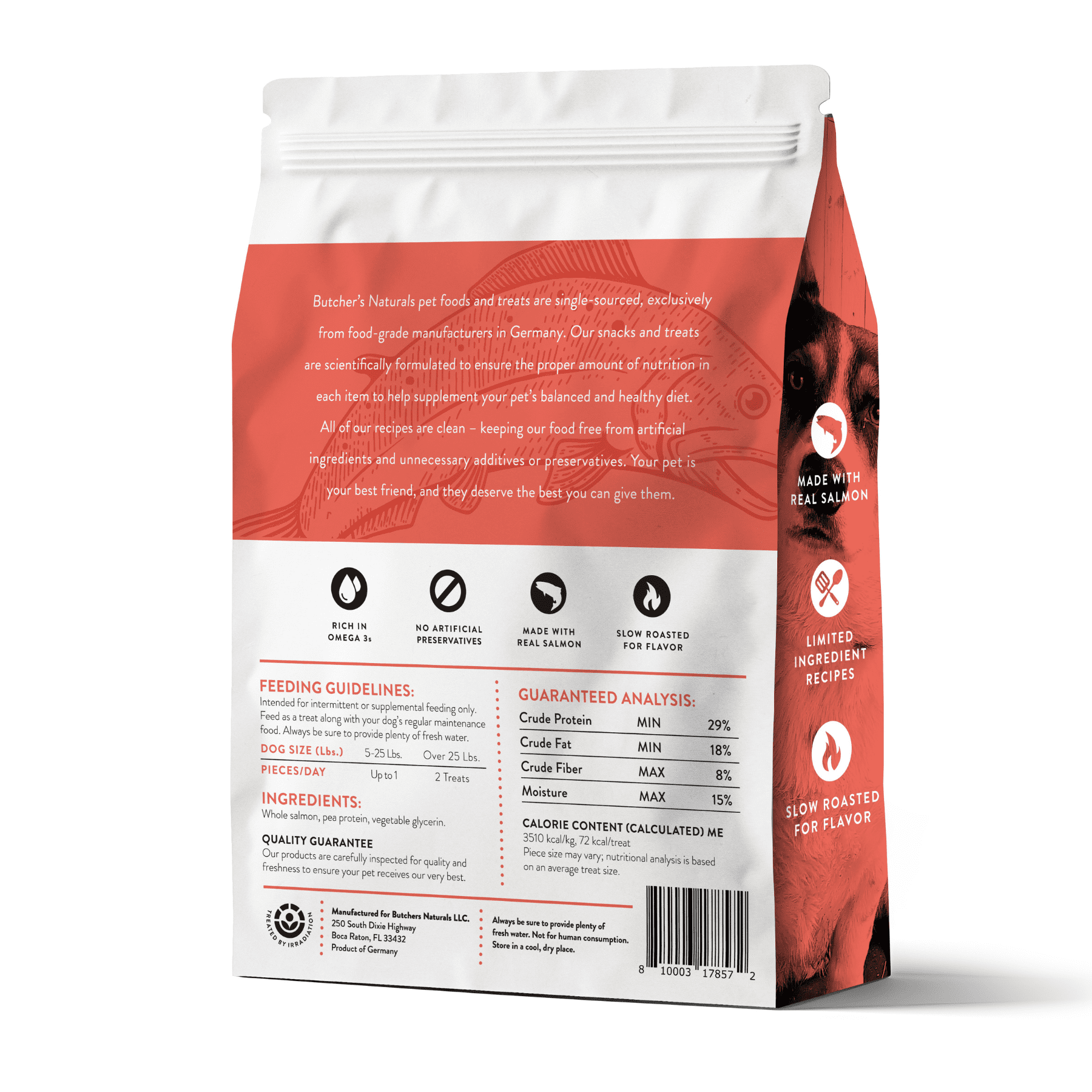 (2 pack) Butcher's Naturals Salmon Flavor Jerky Treats for Dogs, 16 oz