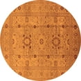 thumbnail image 1 of Ahgly Company Indoor Round Oriental Orange Traditional Area Rugs, 3' Round, 1 of 4