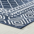 thumbnail image 5 of 4x6 Water Resistant, Indoor Outdoor Rugs for Patios, Front Door Entry, Entryway, Deck, Porch, Balcony | Outside Area Rug for Patio | Navy, Diamond | Size: 4' x 5'3'', 5 of 8