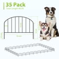 thumbnail image 5 of 35-Pack Arched Bar Decorative Garden Fence 48.5FT Total Length, 18in×16in Black Metal Dog Animal Barrier for Yard Patio Flower Bed, 5 of 7