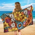 thumbnail image 7 of FOR U DESIGNS Floral Print Car Seat Towel Covers Portable Washable Car Towel Seat Cover with Seat Absorption Athletic Outdoor Sport Running Towel, 7 of 7