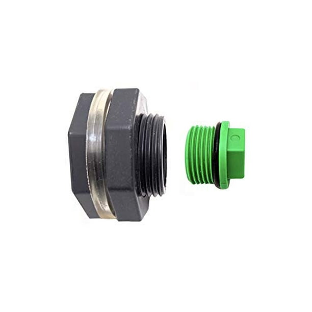 Van Enterprises 3/4" Drain Valve Plug Kit For Rain Barrels, Tuff Stuff