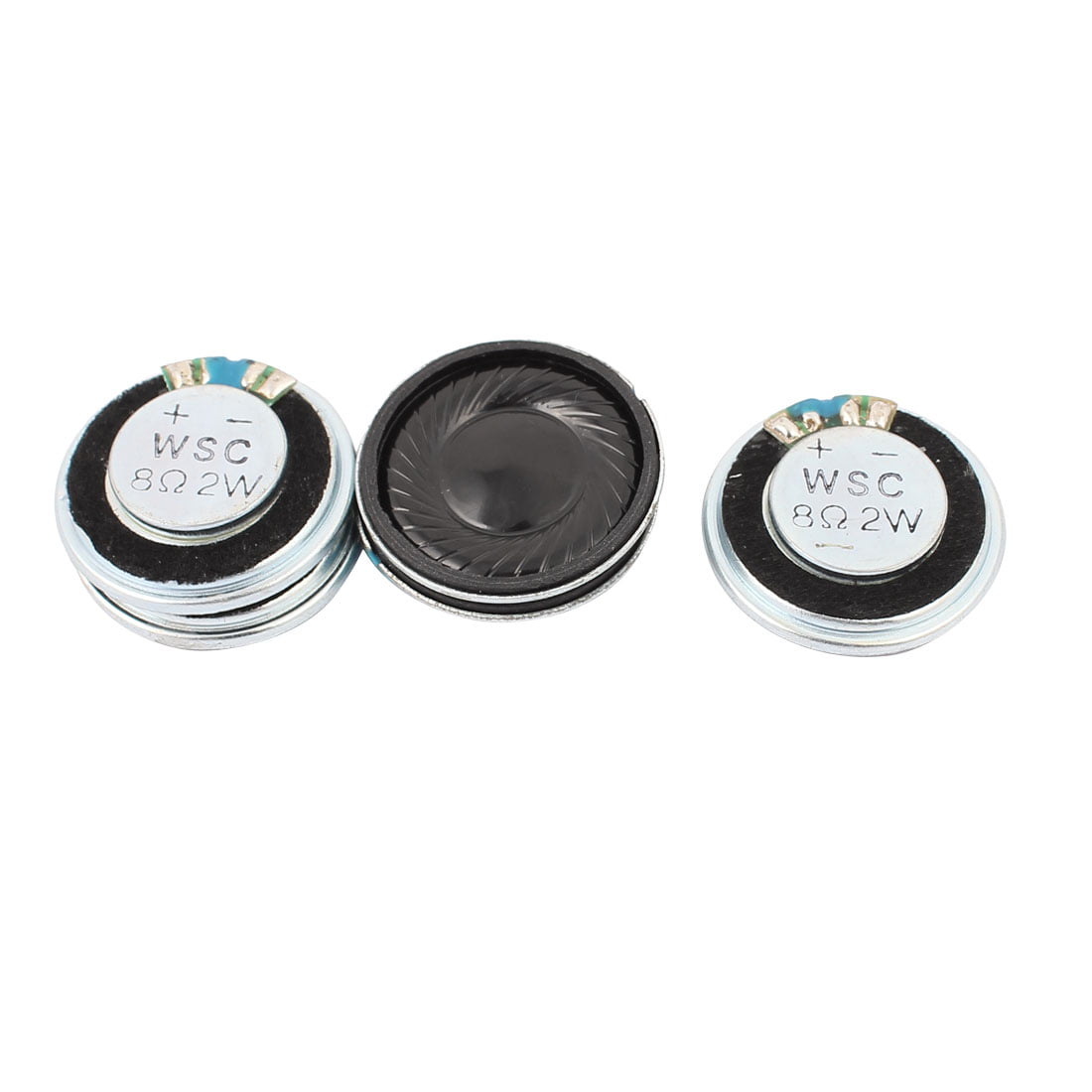 Fuxell 2Pcs 28mm Dia 8 Ohm 2W Metal Shell Round Internal Mini Magnetic Loudspeaker for Voice Toy 