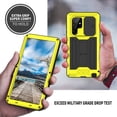 thumbnail image 5 of Compatible with Samsung Galaxy S23 Ultra Case Metal Hard  Phone Case para with Screen Protector and Lens Protector Heavy Duty Military Grade Dustproof [Note The Fingerprints Don't Work] Yellow, 5 of 13