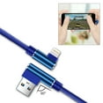 thumbnail image 2 of 3.3ft Nylon Braided 8 Pin Usb 2.0 Data Cable In Blue, 2 of 4