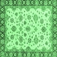 thumbnail image 1 of Ahgly Company Indoor Square Abstract Emerald Green Modern Area Rugs, 7' Square, 1 of 4