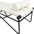 thumbnail image 5 of Meridian Furniture Gatsby Cream Vegan Leather and Iron Metal Bench, 5 of 8