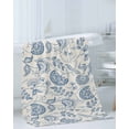 thumbnail image 3 of Blue Paisley Towel Set of 3, Soft Microfiber Bath Towels, Hand Towel, Washcloths, Vintage Boho Flower Botanical Leaf Branch Quick-Dry Absorbent Towels for Bathroom Kitchen Hotel Beach Gym Spa, 3 of 7
