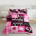 thumbnail image 2 of jejeloiu Volleyball Game Bedding Comforter Set,Patchwork Geometric Plaid Twin Comforter Sets,Sport Theme Bedding Set For Girls,Breathable Home Decor Reversible,2-Piece, 2 of 8