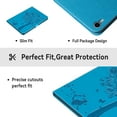 thumbnail image 6 of Case for iPad Mini 6 2021 (8.3 Inch) 6th Generation Case, Embossed Cat & Tree PU Leather Retro Shockproof Magnetic Clasp Wallet Card Slots Folio Kickstand Cover for iPad Mini 6th Gen, Blue, 6 of 6