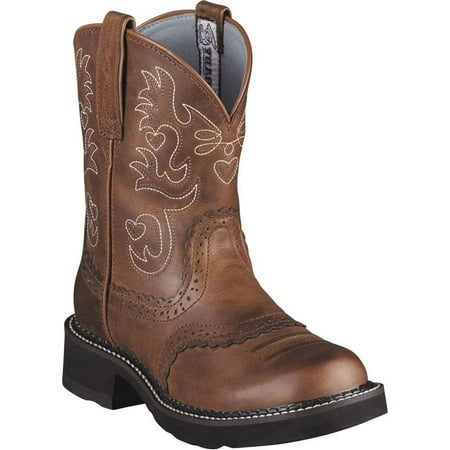 

Ariat Womens Saddle Fatbaby Rebel Boots 9.5 Brown