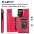 thumbnail image 3 of Dteck Case for Samsung Galaxy Note 20 Ultra 6.9-inch,Shockproof PU Leather Wallet Case Card Holder Kickstand Flip Magnetic Hybrid Rubber Note 20 Ultra 5G Back Phone Cover,Rose, 3 of 9
