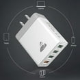 thumbnail image 4 of HLONK Usb Charger Block  Wall Charger Fast Charging Block  Power Adapter Cube 4 Port Charge Travel Brick Cell Quick Chargers Box Power Adaptor for iPhone 12 SE  11Pro Max  Samsung Galaxy, 4 of 7