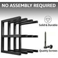 thumbnail image 3 of Wood Organizer and Lumber Storage Rack Wall Mount, Heavy Duty Metal Shelf with 6-Level Holds Up 1200 LBS, Indoor & Outdoor Use - Black, 3 of 18