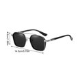 thumbnail image 3 of Men's Retro Square Double Bridge Sunglasses with Fashion Large Alloy Frame – UV400 Protection for Driving & Outdoor Activities, Stylish Eyewear for Men, 3 of 8
