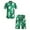 Green, variant on SSLR Men Hawaiian Shirt + Shorts Suits Casual Short Sleeve Button Down Beach Shirt Sets