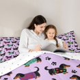 thumbnail image 4 of Homewish Lovely Dachshund Animal Twin Comforter Sets,Dog Paws Bedding Set,Purple,Reversible,2 Pieces,1 Comforter and 1 Pillowcase, 4 of 7