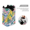 thumbnail image 3 of Yayeee Freestanding Laundry Hamper with Handle Collapsible Large Storage Basket for Clothes, Green Mountains, 3 of 7