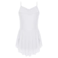 thumbnail image 2 of TiaoBug Kids Girls Gymnastics Leotard with Tutu Skirt Ballerina Dress Ballet Dance Practice Outfits White 8, 2 of 6