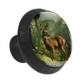 thumbnail image 2 of 12 Pieces Wildlife Deer Forest Glass Knobs for Dresser Drawers, 1.37 x 1.10 IN Round Kitchen Cabinet Pulls For Home Office Nursery Kids Room, 2 of 6