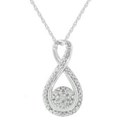 .925 Sterling Silver Diamond Accent Infinity 18" Pendant Necklace (I-J color, I2-I3 clarity)