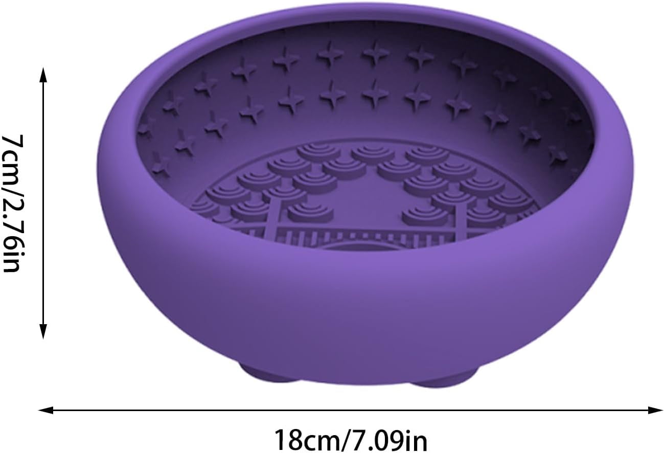 Silicone Slow Feed Licking Bowl, Anti-Choke, Suction Cup Base, Non-Slip, Easy Clean, for Dogs Cats