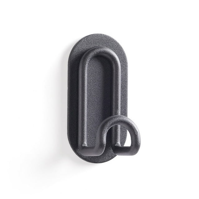 Billuyoard Gancho autoadhesivo Ganchos fuertes en forma de U Soporte de instalación simple multifuncional Puertas de accesorios de baño para el Almacenamiento y organización del hogar Negro