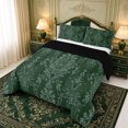 thumbnail image 2 of Erosebridal Gray Night Swirl King Size Comforter Sets,Indigo Vintage Damask Comforters King Size,3 Pieces,1 Comforter and 2 Pillowcases,Black Reversible, 2 of 7