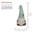 thumbnail image 5 of Alpine Corporation Gnome with Turquoise Hat Reading Book Decor, 5 of 13