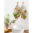 thumbnail image 2 of Spring Kitchen Dish Towels for Drying Dishes Set of 4, Bicycles Botanical Sunflowers Leaves Butterfly Waffle Weave Microfiber Hand Tea Bathroom Towels Quick Dry & Absorbent Towel 12x12, 2 of 7