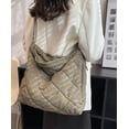 thumbnail image 3 of Kukuzhu Quilted Tote Bag for Women Padding Down Hobo Bag Casual Large Shoulder Bag, 3 of 6