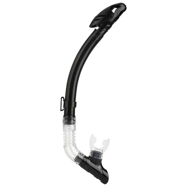 Tuba Plein Sec avec Embout en Silicone Confortable et Valve de Purge à Sens Unique (Noir)