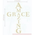 thumbnail image 5 of Amazing Grace Cross Vinyl Letters Art Religious Wall Sticker Décor 17x23-Inch Beige, 5 of 5