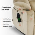 thumbnail image 2 of MCombo Oversized Power Lift Recliner Chair with 27.2'' Extra Wide Seat for Big and Tall Elderly People, Fabric R7541 (Beige, Large-Wide), 2 of 9