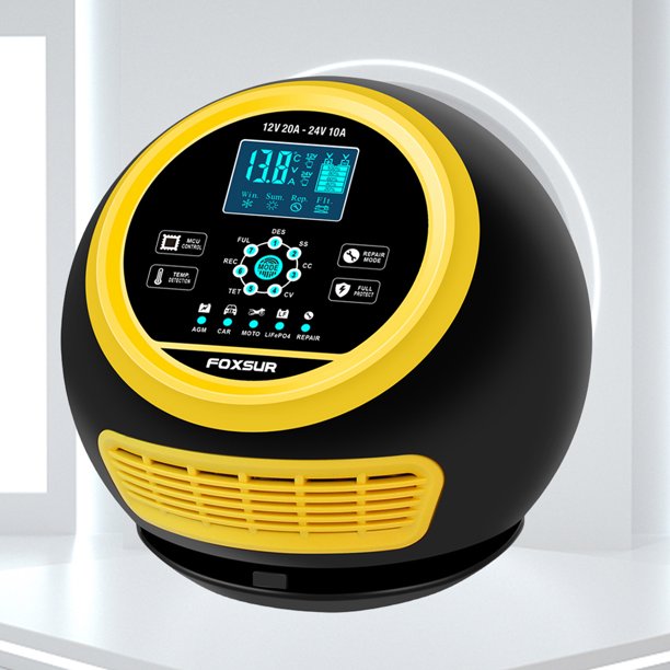 Cargador Auto Cargador de batería de coche 20A cargador de reparación de pulso de batería 12V 24V Digital para AGM GEL Likrtyny Para estrenar